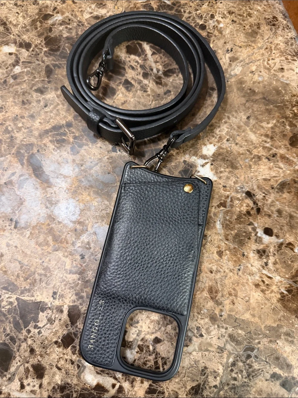 Bandolier Black iPhone 16 Pro Case with Strap Anchors
